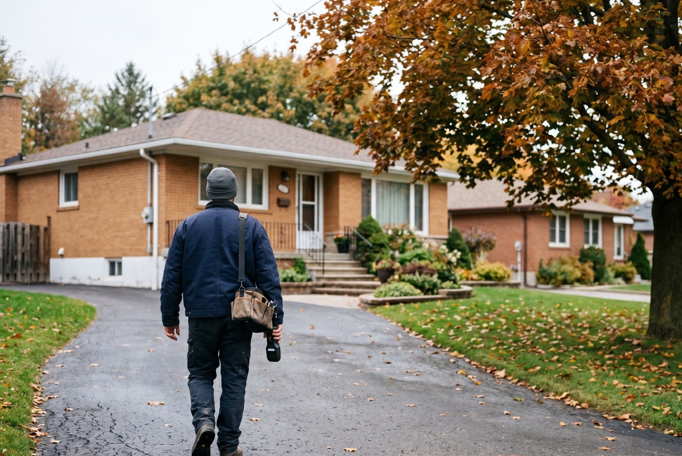True Restoration technician arriving at a York Region home